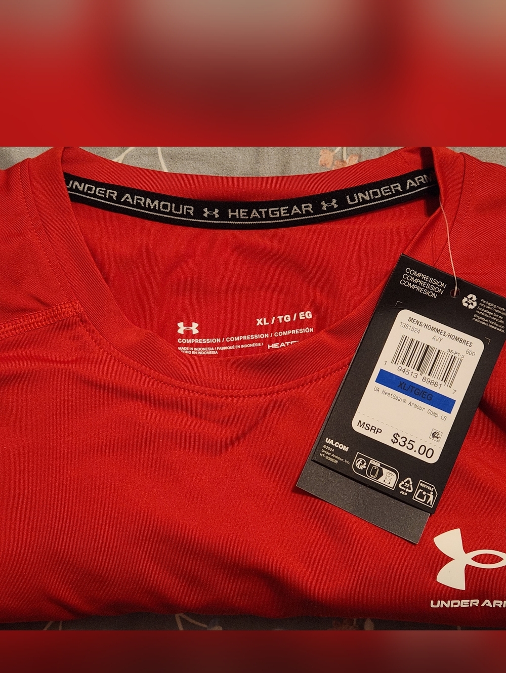 Under Armour Men's HeatGear Short Sleeve Performance Tee - Red
